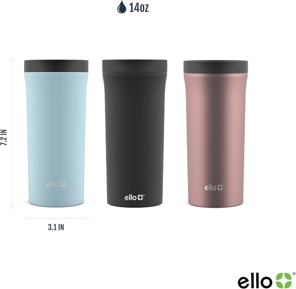 <p><strong>Elevate Your Coffee Experience with the Ello Arabica 14oz Vacuum Insulated Travel Mug – Rose Gold, Leak-Proof Slider Lid, Keeps Drinks Hot for 5 Hours, BPA-Free Tumbler for Coffee & Tea Lovers!</strong></p> - Image 4