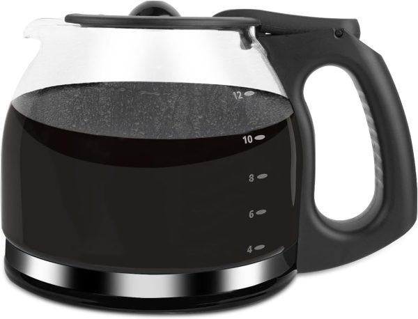 Replacement 12-Cup Coffee Carafe for Mr. Coffee Makers – Fits PLD12 & PLD12-RB Series with Black Handle - Image 2