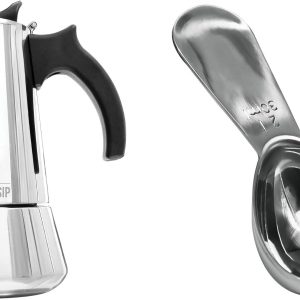 London Sip Premium Stainless Steel Moka Pot Espresso Maker & Coffee Spoon Set – Brew Perfect Espresso at Home!