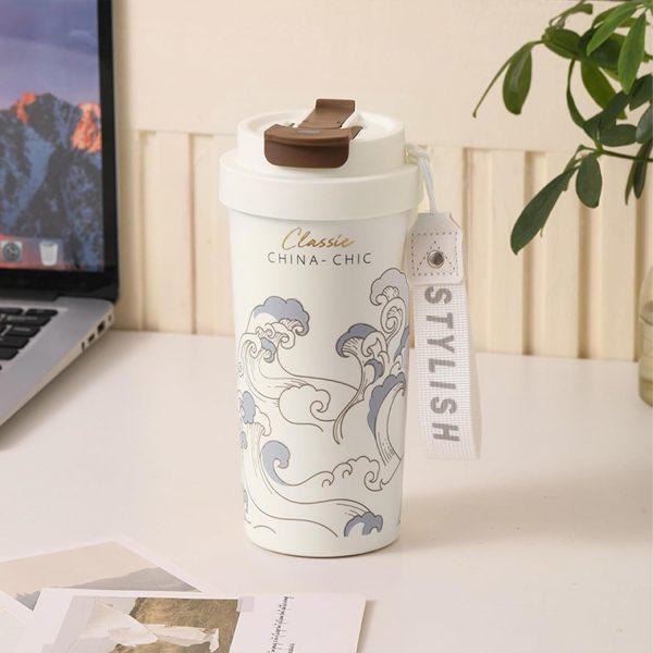 Sure! Here's a more engaging and SEO-friendly product title:

"19oz Insulated Ceramic Travel Mug with Lid & Straw – Leak-Proof, Non-Coated Pure Ceramic Tumbler for Office & Camping – Stylish, Modern Design" - Image 7