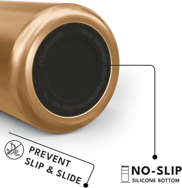Transform Your Coffee Experience: Elemental Artisan Triple-Wall Insulated Tumbler - 16oz Reusable Stainless Steel Mug with Ceramic Lid for 6 Hours Hot & 18 Hours Cold - Stunning Copper Design - Image 4