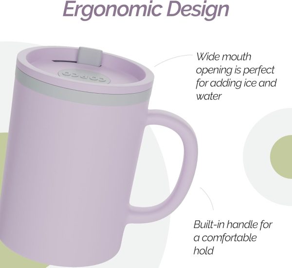 Copco Double-Wall Insulated Coffee Mug Set - 16oz BPA-Free Travel Tumblers with Lid & Handle - Perfect for Office, School, Camping - Stylish Purple & Yellow Bundle (2-Pack) - Image 5