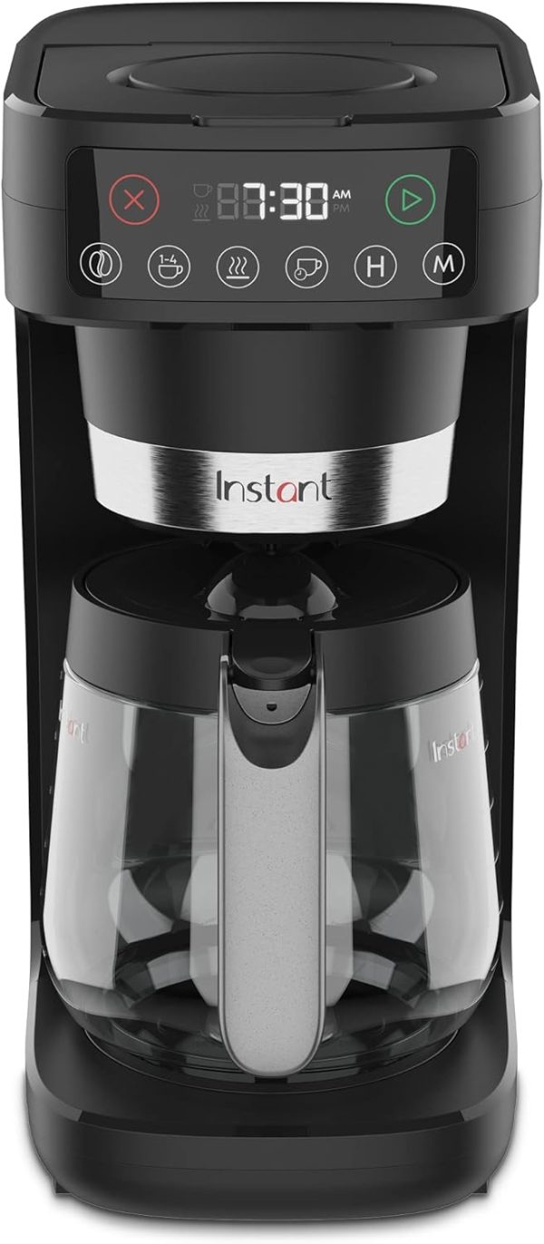 Instant Infusion Brew Plus 12-Cup Drip Coffee Maker by Instant Pot – Customize Your Brew with Adjustable Strength, Easy-Access Removable Water Reservoir, and Warming Plate with 3 Temperature Settings – Sleek Black Design