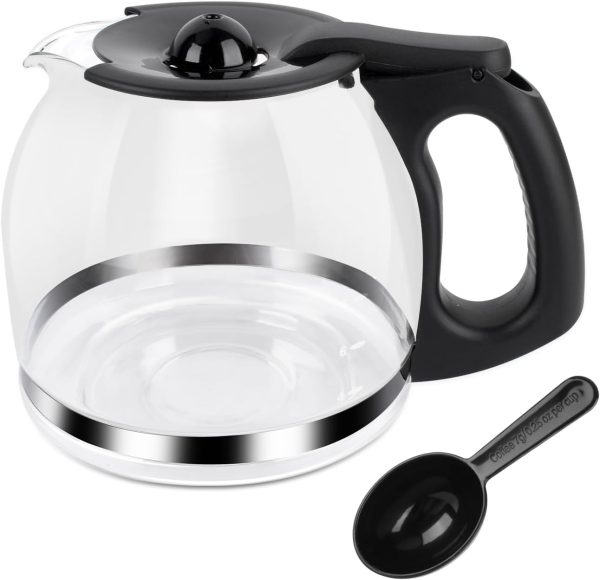 Replacement 12-Cup Coffee Carafe for Mr. Coffee Makers – Fits PLD12 & PLD12-RB Series with Black Handle