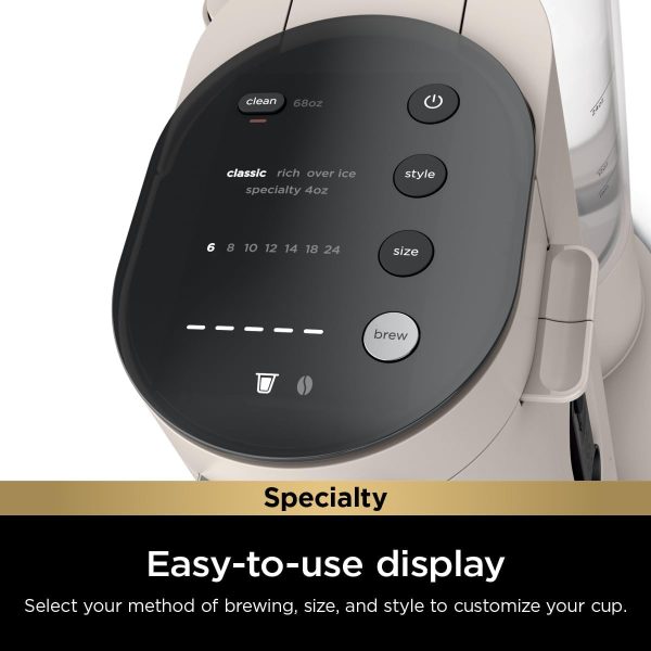 Revitalize Your Brew: Ninja Pod & Grounds XL Coffee Maker – K-Cup Compatible, Compact, Built-In Milk Frother, 68-oz Reservoir, Perfect for 6-oz Cups to 24-oz Mugs (Stone, PB055AST) - Image 8