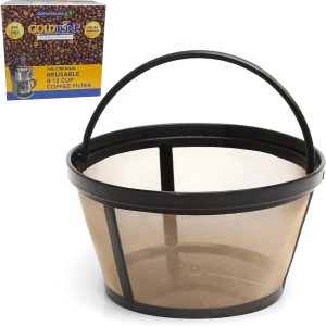 Upgrade Your Brewing: GOLDTONE Reusable 8-12 Cup Coffee Filter for Black and Decker - Eco-Friendly Alternative to Paper Filters, BPA-Free