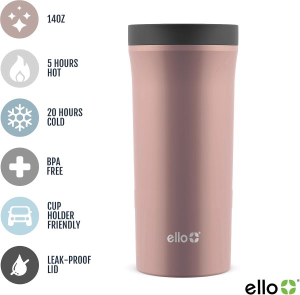 <p><strong>Elevate Your Coffee Experience with the Ello Arabica 14oz Vacuum Insulated Travel Mug – Rose Gold, Leak-Proof Slider Lid, Keeps Drinks Hot for 5 Hours, BPA-Free Tumbler for Coffee & Tea Lovers!</strong></p> - Image 3