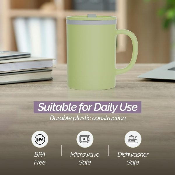 Copco Double-Wall Insulated Coffee Mug Set - 16oz BPA-Free Travel Tumblers with Lid & Handle - Perfect for Office, School, Camping - Stylish Purple & Yellow Bundle (2-Pack) - Image 6