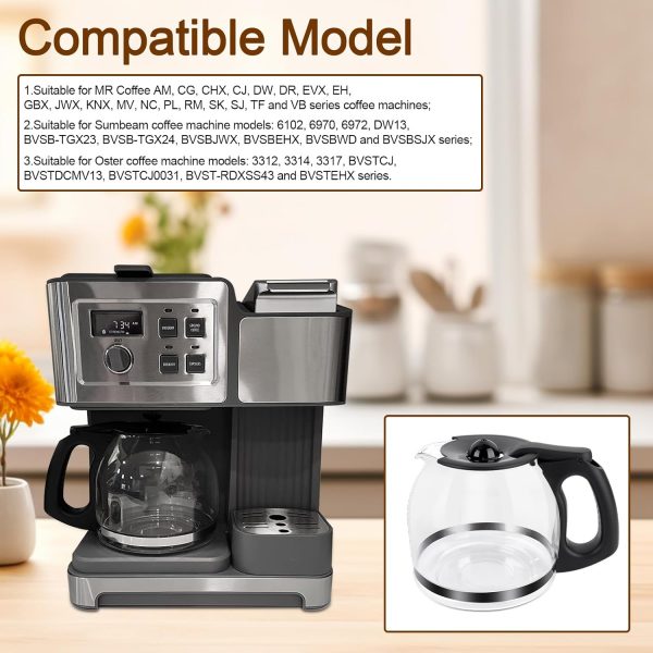 Replacement 12-Cup Coffee Carafe for Mr. Coffee Makers – Fits PLD12 & PLD12-RB Series with Black Handle - Image 4