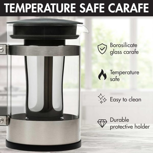 <p><strong>Primula 2-in-1 Coffee Maker: Brew Rich French Press and Refreshing Cold Brew Coffee with Ease – Comfortable Grip Handle & Durable Glass Carafe, Perfect for 6 Cups!</strong></p> - Image 4