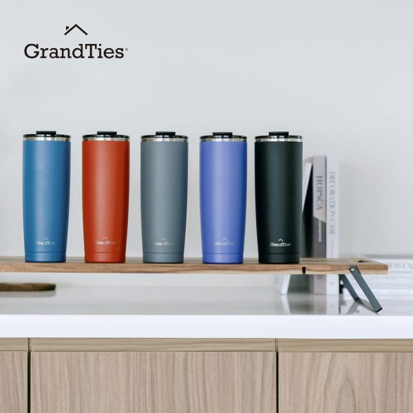 <p><strong>GRANDTIES 20oz Cobalt Blue Insulated Coffee Tumbler | Reusable Double-Walled Stainless Steel Travel Mug with Leak-Proof Tritan Lid | Perfect for Hot & Cold Beverages!</strong></p> - Image 7