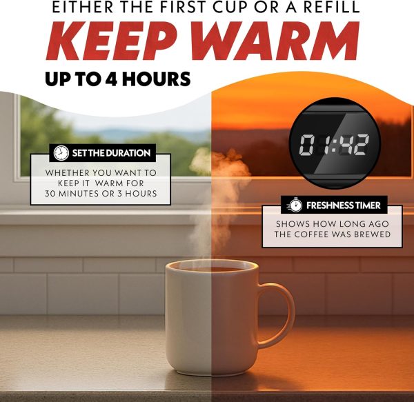 <p>Sure! Here's a more engaging and SEO-friendly product title:</p>
<p><strong>Gourmia GCM3518 5-Cup Programmable Drip Coffee Maker: Brew Later Timer, Adjustable Keep Warm Feature, Pause & Serve, Freshness Indicator, Compact Glass Carafe with EZ-View Water Window - 700W Efficiency!</strong></p> - Image 5