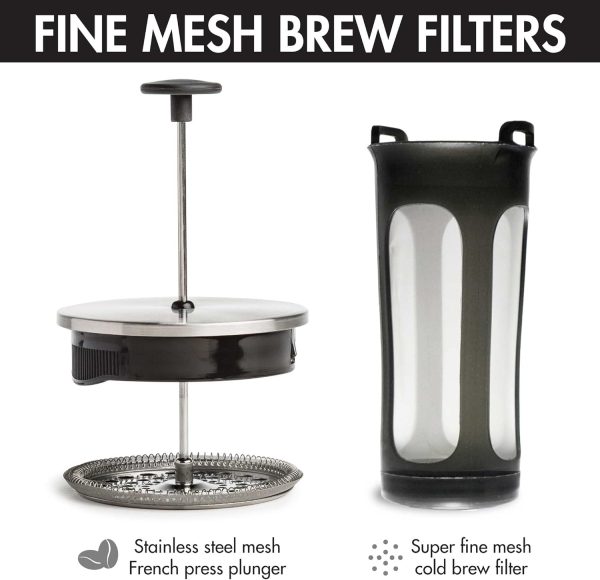 <p><strong>Primula 2-in-1 Coffee Maker: Brew Rich French Press and Refreshing Cold Brew Coffee with Ease – Comfortable Grip Handle & Durable Glass Carafe, Perfect for 6 Cups!</strong></p> - Image 8