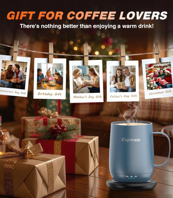 <p>Sure! Here’s an engaging, SEO-friendly version of your product title:</p>
<p><strong>Smart Self-Heating Coffee Mug - 16oz Temperature Control Mug with 150 Min Battery Life, Keeps Drinks Hot Up to 149°F - Perfect Gift for Mom & Dad (No App Required)</strong></p> - Image 7
