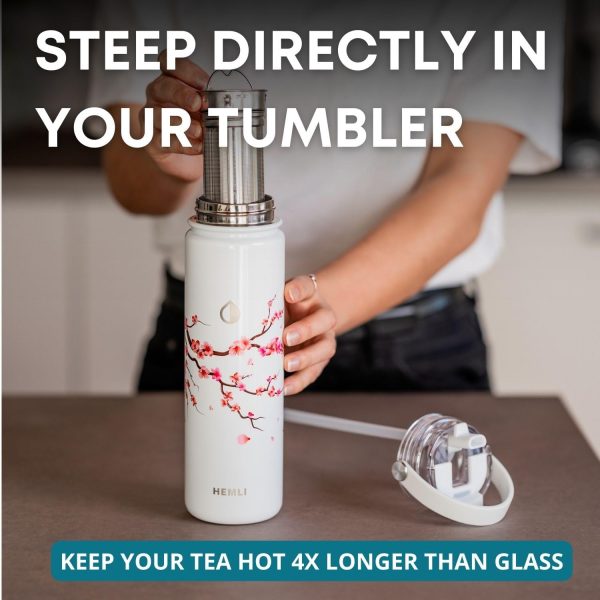 Premium 22 oz Insulated Tea Tumbler Bottle with Infuser – Perfect Travel Mug for Hot & Iced Beverages! - Image 2