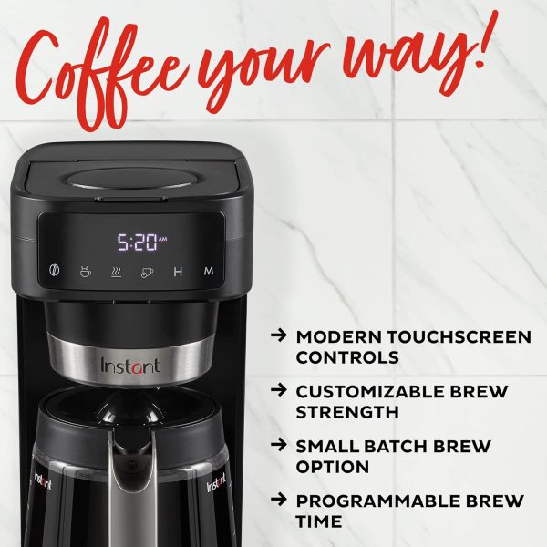 Instant Infusion Brew Plus 12-Cup Drip Coffee Maker by Instant Pot – Customize Your Brew with Adjustable Strength, Easy-Access Removable Water Reservoir, and Warming Plate with 3 Temperature Settings – Sleek Black Design - Image 4