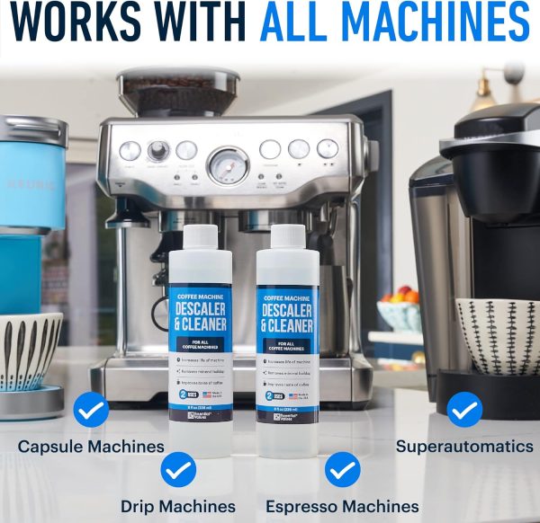 Revitalize Your Coffee Experience with Our 8-Use Descaling Solution for Breville, Keurig, Nespresso, DeLonghi & More—Powerful Liquid Cleaner for Automatic Coffee Makers & Espresso Machines! - Image 4