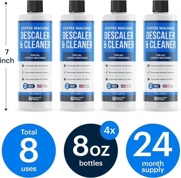 Revitalize Your Coffee Experience with Our 8-Use Descaling Solution for Breville, Keurig, Nespresso, DeLonghi & More—Powerful Liquid Cleaner for Automatic Coffee Makers & Espresso Machines! - Image 3