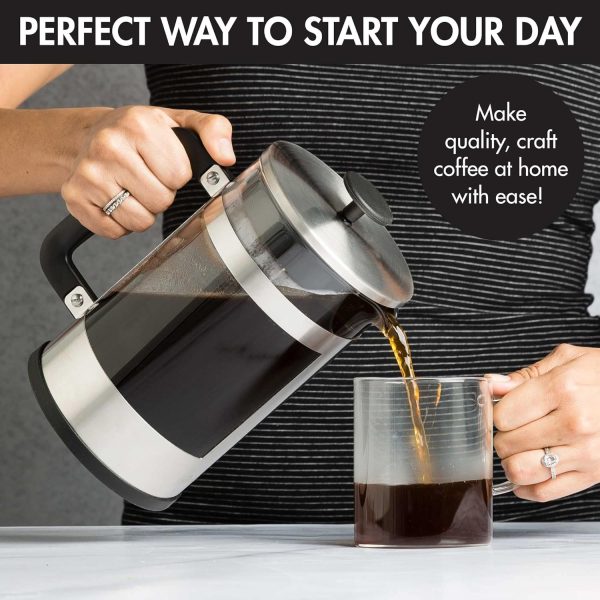 <p><strong>Primula 2-in-1 Coffee Maker: Brew Rich French Press and Refreshing Cold Brew Coffee with Ease – Comfortable Grip Handle & Durable Glass Carafe, Perfect for 6 Cups!</strong></p> - Image 3