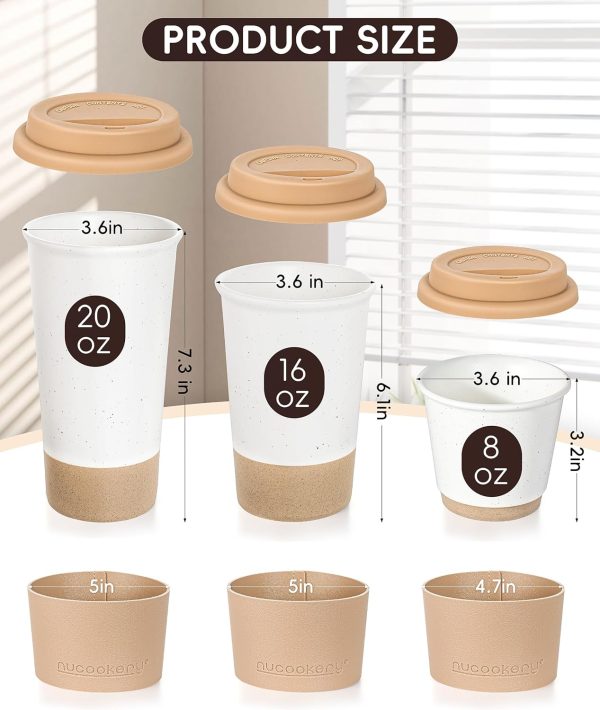 <p>Sure! Here’s a more engaging and SEO-friendly title for your product:</p>
<p><strong>Nucookery Ceramic Travel Coffee Mug Set – Stylish Insulated Tumblers with Silicone Lid & Sleeve | Reusable Perfect Gift for Coffee Lovers | Microwave Safe Cappuccino, Tea, & Latte Cups – Elegant White Design for Men & Women</strong></p> - Image 2