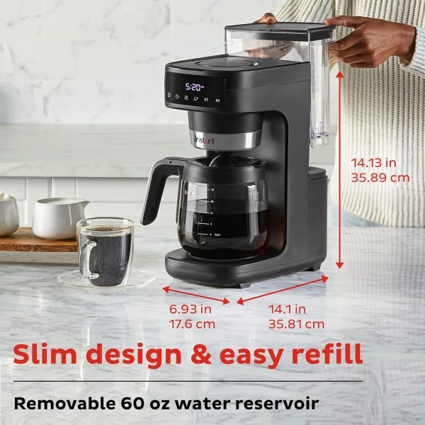 Instant Infusion Brew Plus 12-Cup Drip Coffee Maker by Instant Pot – Customize Your Brew with Adjustable Strength, Easy-Access Removable Water Reservoir, and Warming Plate with 3 Temperature Settings – Sleek Black Design - Image 5